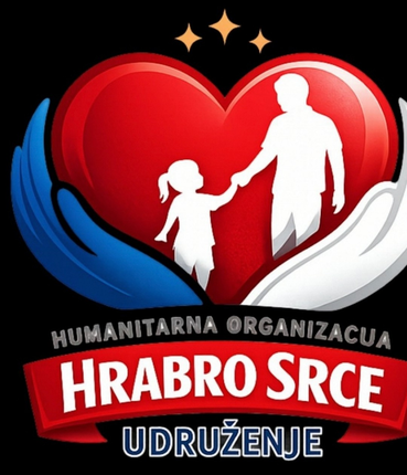 Logo udruženja Hrabro srce — crveno srce u dlanovima
